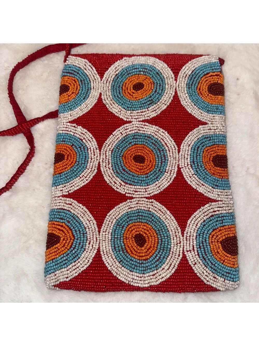 Vintage Beaded Circles crossbody